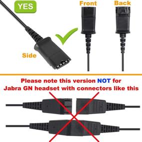 img 1 attached to 🔌 Enhanced Connectivity: Headset QD to USB Adapter Cable with Volume Adjuster, Mute Function for Speaker and Microphone - Compatible with Plantronics & VoiceJoy Headsets