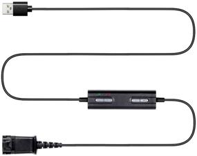 img 4 attached to 🔌 Enhanced Connectivity: Headset QD to USB Adapter Cable with Volume Adjuster, Mute Function for Speaker and Microphone - Compatible with Plantronics & VoiceJoy Headsets