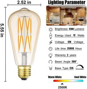 img 1 attached to 💡 LEOOLS Dimmable Filament Decoration Bulb, Equiv. to Traditional Bulbs