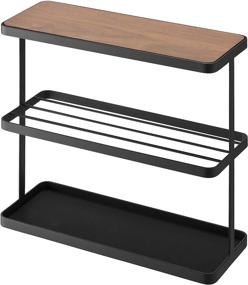 img 2 attached to 🏷️ Stylish Yamazaki Home End Storage Side Table in Black - One Size for a Smart and Organized Space
