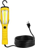 💡 dewenwils 25ft cob led work light, 1200lm high-intensity led trouble light with extra long handheld cord, strong magnet and swivel hook, etl listed logo