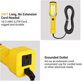 img 3 attached to 💡 DEWENWILS 25ft COB LED Work Light, 1200LM High-Intensity LED Trouble Light with Extra Long Handheld Cord, Strong Magnet and Swivel Hook, ETL Listed