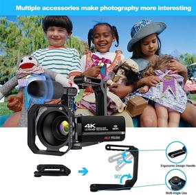 img 1 attached to 2021 New WiFi Vlogging Camera - Full HD 4K 30FPS 48MP Camcorder with 18X Zoom, 3.0 Inch Touch LCD and 2 Batteries