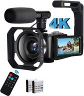 2021 new wifi vlogging camera - full hd 4k 30fps 48mp camcorder with 18x zoom, 3.0 inch touch lcd and 2 batteries logo