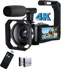 img 4 attached to 2021 New WiFi Vlogging Camera - Full HD 4K 30FPS 48MP Camcorder with 18X Zoom, 3.0 Inch Touch LCD and 2 Batteries