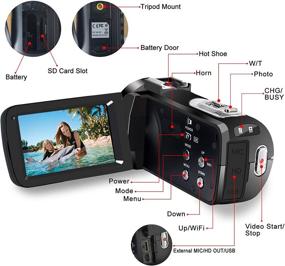 img 3 attached to 2021 New WiFi Vlogging Camera - Full HD 4K 30FPS 48MP Camcorder with 18X Zoom, 3.0 Inch Touch LCD and 2 Batteries