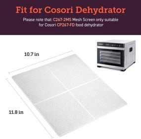 img 2 attached to 🍎 COSORI Food Dehydrator Machine Mesh Screens: BPA-Free Plastic Dryer Sheets for Fruit, Meat Beef Jerky, Herb, Vegetable - 2Pack