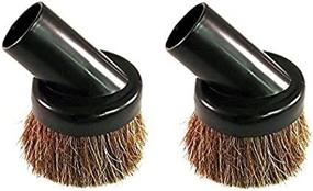 img 2 attached to 🖌️ Set of 2 Premium Universal Replacement Dusting Brushes with Black 1 1/4" Natural Bristles