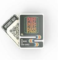 🍁 puff puff pass: the ultimate stoner card game with hilarious trivia, conversation starters, would you rathers, and more!". logo