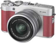 фотокамера беззеркальная fujifilm x a5 со сменным объективом xc15 45mmf3.5-5.6 и фото логотип