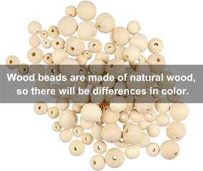 img 2 attached to Versatile 1000 Pieces Wooden Beads for DIY Crafts and Jewelry Making - 7 Sizes (6mm-20mm) Unfinished Natural Round Wood Beads