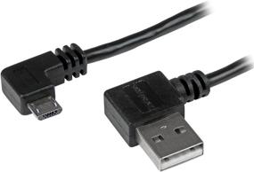 img 4 attached to 🔌 Кабель StarTech.com 2 м 6 фт с прямым углом Micro USB - кабель USB А - Micro B - М/М - 6 фт с прямыми углами - USB2AUB2RA2M, черный.