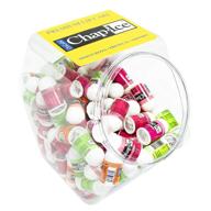 🐠 chap-ice assorted mini lip balm fishbowl: cherry, citrus-orange, and kiwi-lime - 120 count bundle! logo