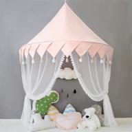 🏰 ymachray bed canopy for girls bed, kids castle play tent with mosquito net bedding decor - princess nursery logo