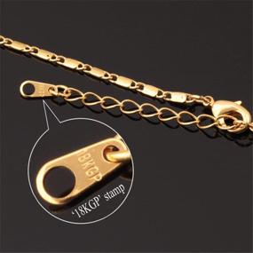 img 2 attached to 🔱 U7 Platinum / 18K Gold Plated Allah Pendant Necklace with 22 inch Link Chain for Men and Women