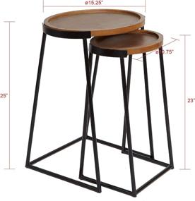 img 1 attached to Silverwood CPFT1539 Nesting Table Black