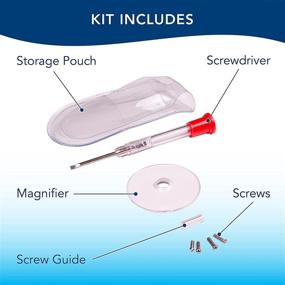 img 2 attached to 🔧 Get Your Eyeglasses in Top Shape with Apex Glasses Repair Kit – Complete Repair Solution with Screwdriver, Screws, Magnifying Glass, Screw Guide, and Storage Pouch – Ideal for All Reading Glasses and Sunglasses