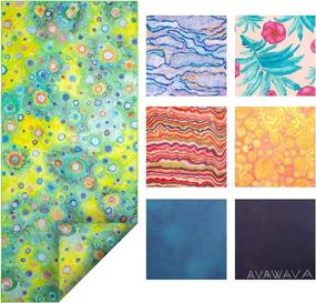 img 4 attached to 🏖️ AVAWAVA Microfiber Beach Towel for Travel - XL 6ft 6in, Sand Free & Quick Dry - Oversized & Packable - Stunning Zen Design - 300 GSM