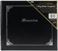pioneer photo albums 3-ring italian memory binder - 12x12 inch, black logo