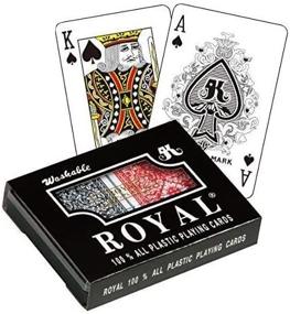 img 1 attached to 🃏 Large Numbered Plastic Bridge Size Cards - Royal - Double Deck