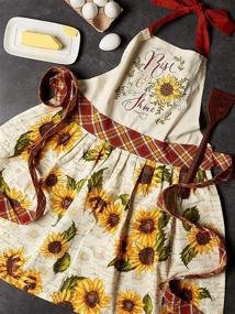 img 1 attached to 👗 DII 100% Cotton Skirted Apron - Protect Your Clothing in Style while Entertaining, Cooking, or Cleaning. One Size Fits Most - Rise and Shine