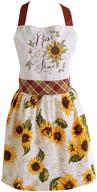 👗 dii 100% cotton skirted apron - protect your clothing in style while entertaining, cooking, or cleaning. one size fits most - rise and shine logo