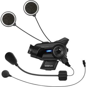 img 1 attached to Sena 10C Pro: Ultimate Black мотоцикл Bluetooth наушник камера и система общения (10C-PRO-01)