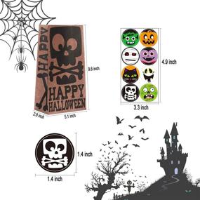 img 2 attached to 🎃 Decorlife 40 PCS Halloween Treat Bags: Spooktacular Paper Bags for Party Favors, Trick or Treat, Gifts, Candies, Snacks & More! Includes 40 Stickers