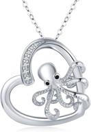 stunning octopus necklace for women & girls - divine 925 sterling silver heart pendant - unique octopus jewelry for passionate sea lovers logo