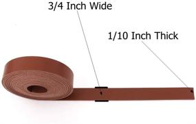 img 2 attached to Versatile Double Sided Faux Leather Strip for Crafts: Brown, 3/4 Inch Wide, 108 Inches Long