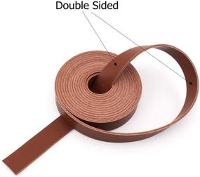 img 1 attached to Versatile Double Sided Faux Leather Strip for Crafts: Brown, 3/4 Inch Wide, 108 Inches Long