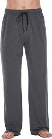 img 4 attached to 👖 CYZ Cotton Pajama Lounge Pants Black L: Ultimate Comfort and Stylish Relaxation