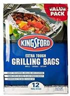 🔥 kingsford extra tough aluminum grill bags: окончательная блокировка аромата и легкая чистка - перерабатываемые и одноразовые (упаковка из 12 штук) логотип