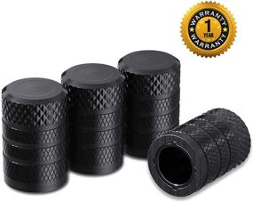 img 4 attached to 🔩 CKAuto Black Tire Valve Stem Caps - 4pcs/Pack, Anodized Aluminum Valve Cap Set, Resist Corrosion, Universal Covers for Cars, Trucks, Motorcycles, SUVs, and Bikes