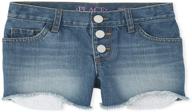 👶 baby girls' denim shorts by the children's place logo