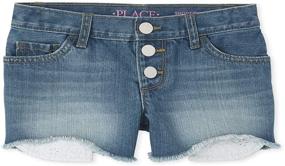 img 1 attached to 👶 Baby Girls' Denim Shorts by The Children's Place