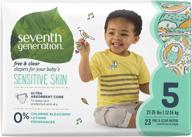 👶 seventh generation size 5 baby diapers - 23 count, animal prints, sensitive skin formula logo