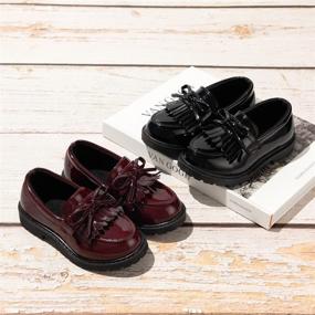 img 3 attached to 👞 Stylish KIDSUN Lace Up Oxford Uniform Boys' Shoes – Perfect for a Classy Look!