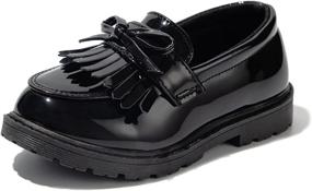 img 4 attached to 👞 Stylish KIDSUN Lace Up Oxford Uniform Boys' Shoes – Perfect for a Classy Look!