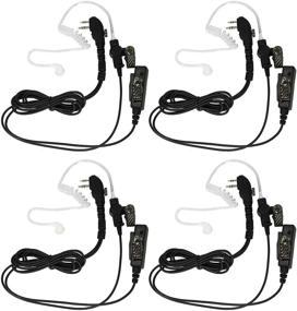 img 4 attached to MaximalPower Clear Coil Tube Earbud Headset PTT Mic (4 Pack) W/Kevlar HYTERA 2-Pin Plug With Screw
