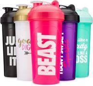 max value pack blender for protein mixes - hydra cup [5 pack] og shaker bottles, 28-ounce, stand out women's colors & logos logo