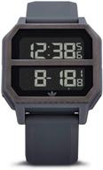 adidas watches archive_r2 silicone gunmetal logo