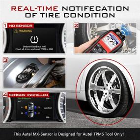 img 2 attached to 🔧 Autel MX-Sensor TPMS 2-in-1 Tire Pressure Monitor Sensor - 315MHz and 433MHz, OEM Replacement with Screw-in Rubber Valves (Pack of 4)