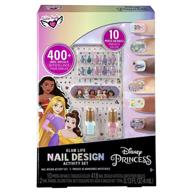 disney princess nail design activity set with 400+ nail decals, nail stickers, nail polish, press-on nails, and minnie mouse emery board - perfect for girls age 8 and up logo