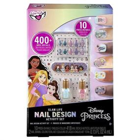 img 4 attached to Набор для дизайна ногтей с принцессами Диснея, включает 400+ наклеек для ногтей, наклейки для ногтей, лак для ногтей, накладные ногти и пилочку Минни Маус - идеально подходит для девочек от 8 лет и старше.
