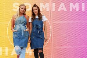 img 1 attached to Colortrak So Miami Collection: The Wynwood Repurposed Denim Apron – Made in Miami, USA