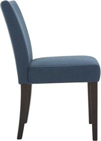 img 1 attached to 🪑 Stone & Beam Linden Classic Upholstered Dining Chair Set, 18.9"W, Pack of 2, in Cadet Blue - Amazon Brand