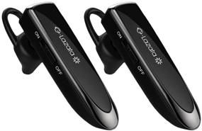 img 4 attached to Glazata EC200 Wireless Bluetooth Headset - 30 Hours Talking Time (2-Pack, Black)