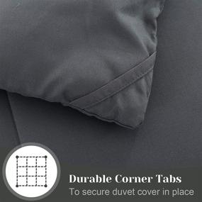 img 2 attached to WhatsBedding King Dark Grey Lightweight Comforter - All Season Quilted Duvet Insert with Corner Tabs - 102×90 Inch