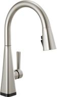 🚰 delta faucet lenta touch kitchen faucet in brushed nickel, pull-down sprayer kitchen faucet, sink faucet for kitchen, touch2o technology, spotshield stainless steel - model 19802tz-sp-dst logo